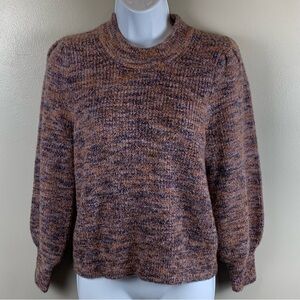 Madewell Womens Sweater XS Space Dyed Eaton Puff‎ Sleeve Wool Blend Cottagecore